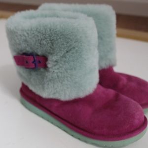 Kids Pink and Teal UGGs boots